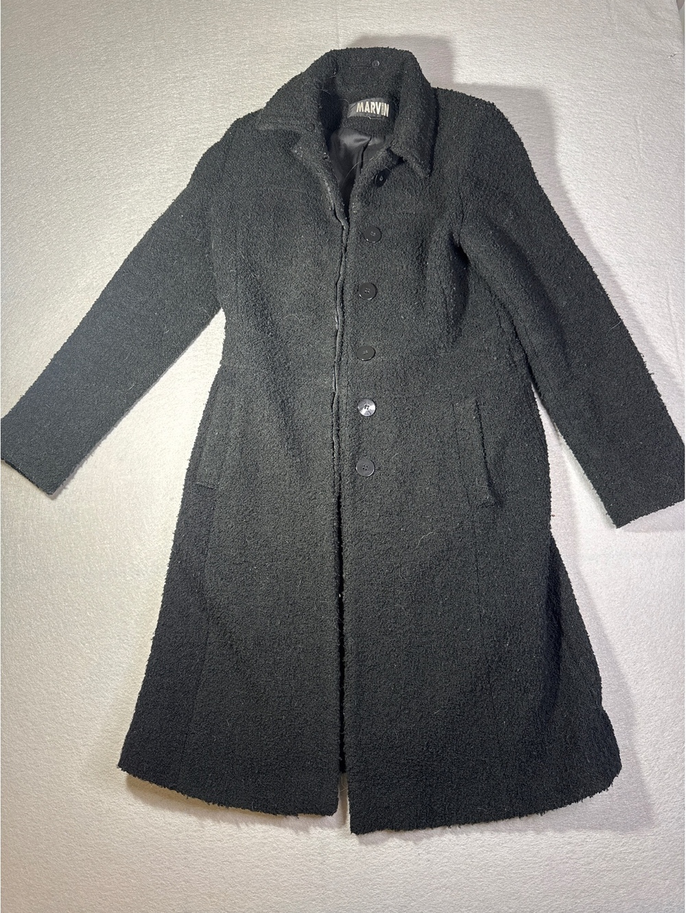 Marvin Richards Women's Black Pea Coat Medium